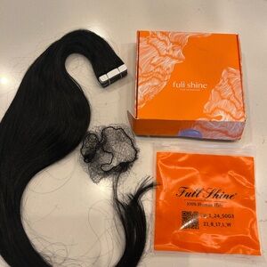 Black Tape-In Human Hair Extensions - Natural Black